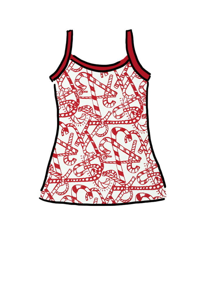 Cami Top Candy Canes - S, XL & XXL