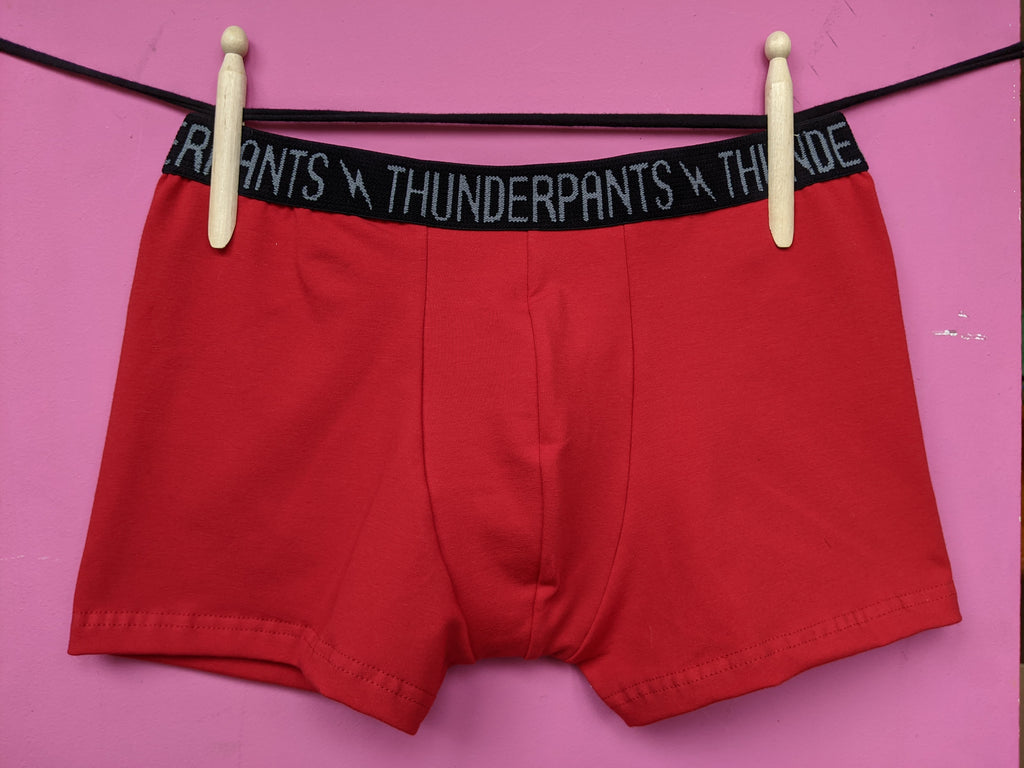 Boxer Plain Raspberry - one large left!