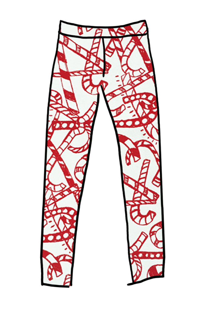 Leggings Candy Canes